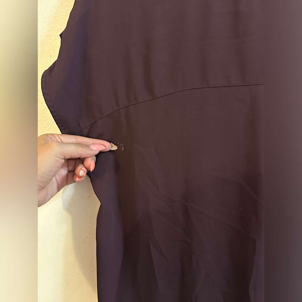 Soho jeans New York & Company burgundy blouse - Picture 3 of 6